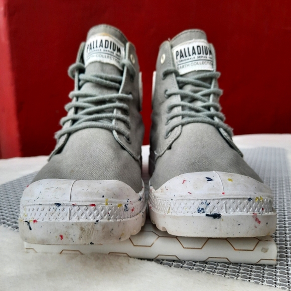 Palladium x Free People Earth Collection Hi Ankle Combat Boots Confetti Sole 7.5 - Picture 6 of 13